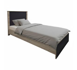 Κρεβάτι Athos pakoworld σε sonoma-ανθρακί απόχρωση 90x190εκ |  Κρεβάτια στο espiti