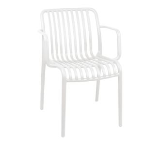 Πολυθρόνα Zoi pakoworld pp σε λευκή απόχρωση 55.5x57.5x79εκ |  Πολυθρόνες κήπου στο espiti