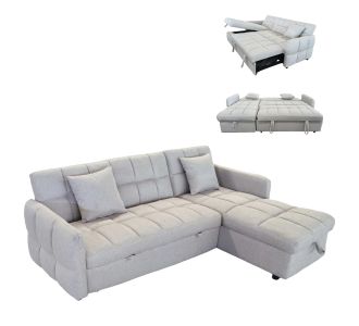 ΓΩΝΙΑΚΟΣ ΚΑΝΑΠΕΣ-ΚΡΕΒΑΤΙ ΑΝΑΣΤΡΕΨΙΜΟΣ NEZU HM3294.02 ΜΠΕΖ ΥΦΑΣΜΑ 213x145x83Υεκ. |  Καναπέδες γωνιακοί στο espiti