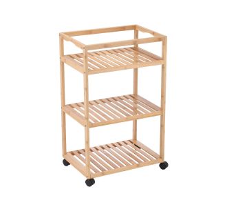 ESTIA ΤΡΟΛΕΪ ΑΠΟΘΗΚΕΥΣΗΣ ΒΑΜΒΟΟ ESSENTIALS ΜΕ 3 ΡΑΦΙΑ - 02-37871 Estia |  Αξεσουάρ Μπάνιου - διάφορα στο espiti