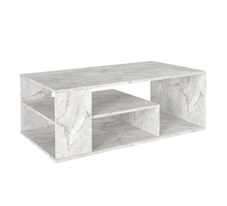 Τραπεζάκι σαλονιού Abdera Megapap χρώμα λευκό εφέ μαρμάρου 110x60x42εκ. |  Τραπεζάκια σαλονιού στο espiti