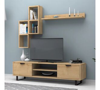 Σύνθεση τηλεόρασης Lonsa Megapap χρώμα φυσικό οξιάς 160x35x40εκ. |  Συνθέσεις σαλονιού στο espiti