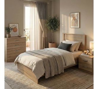 Σετ Κρεβατοκάμαρας Athos Sonoma με Κρεβάτι 90x190εκ Σετ 3τεμ |  Σέτ Κρεβατοκάμαρας στο espiti