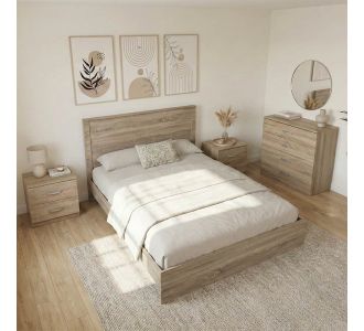 Σετ Κρεβατοκάμαρας Athos Sonoma με Κρεβάτι 140x200εκ Σετ 4τεμ |  Σέτ Κρεβατοκάμαρας στο espiti