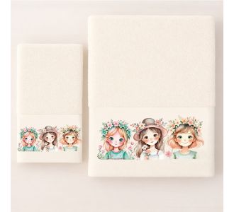 Παιδικές Πετσέτες (σετ 2 τεμ) Spring Girls Astron Italy |  Πετσέτες παιδικές στο espiti