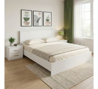 Σετ Κρεβατοκάμαρας Athos Λευκό με Κρεβάτι 160x200εκ Σετ 3τεμ |  Σέτ Κρεβατοκάμαρας στο espiti