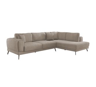 ΚΑΝΑΠΕΣ ΚΡΕΒΑΤΙ ΔΕΞΙΑ ΓΩΝΙΑ ZENORA HM3337.03R ΜΠΕΖ ΥΦΑΣΜΑ 304x212x80Υεκ |  Καναπέδες γωνιακοί στο espiti