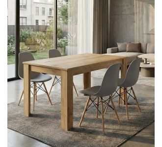 Σετ τραπεζαρία 5τμχ Darlen - Nova Megapap χρώμα sapphire oak - γκρι 125x72x74εκ. |  Σετ τραπεζαρίες στο espiti