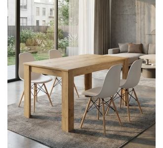 Σετ τραπεζαρία 5τμχ Darlen - Nova Megapap χρώμα sapphire oak - λευκό 125x72x74εκ. |  Σετ τραπεζαρίες στο espiti