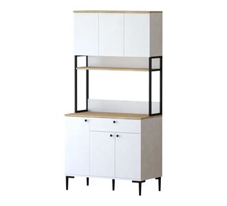 Ντουλάπια κουζίνας Lenner pakoworld λευκό-sonoma 90x45x184εκ |  Ντουλάπια στο espiti