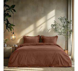 Beauty Home Σετ σεντόνια διπλά Art 1700 Harmony 200x270 Καφέ       |  Μονόχρωμα Υπέρδιπλα στο espiti