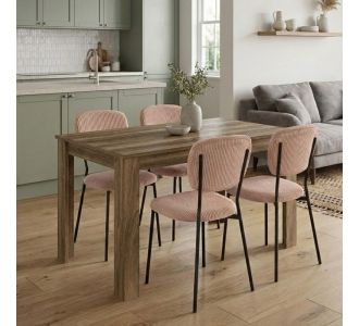 Σετ τραπεζαρία 5τμχ Darlen - Kevin Megapap χρώμα καρυδί - μόκα 125x72x74εκ. |  Σετ τραπεζαρίες στο espiti