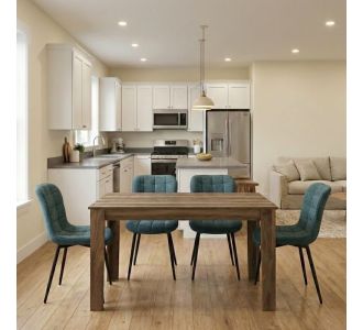 Σετ τραπεζαρία 5τμχ Darlen - Chiara Megapap χρώμα καρυδί - πράσινο 125x72x74εκ. |  Σετ τραπεζαρίες στο espiti