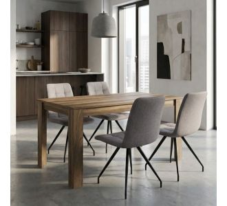 Σετ τραπεζαρία 5τμχ Darlen - Bianca Megapap χρώμα καρυδί - ανοιχτό μπεζ 125x72x74εκ. |  Σετ τραπεζαρίες στο espiti