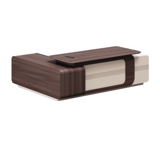 ΓΡΑΦΕΙΟ ΔΕΞΙΑ ΓΩΝΙΑ ΣΕΙΡΑ PRESIDENT HM2146R ΜΕΛΑΜΙΝΗ ΣΕ ΚΑΡΥΔΙ-ΜΠΕΖ 240x180x76Υεκ |  Γραφεία στο espiti