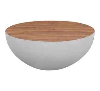ΔΙΑΚΟΣΜΗΤΙΚΟ ΤΡΑΠΕΖΙ ΣΑΛΟΝΙΟΥ BOWL Φ91x38,5Yεκ. ΛΕΥΚΟ ΜΕ ΞΥΛΟ ΑΚΑΚΙΑΣ HM8717.23 Β'ΔΙΑΛΟΓΗΣ |  Τραπέζια στο espiti