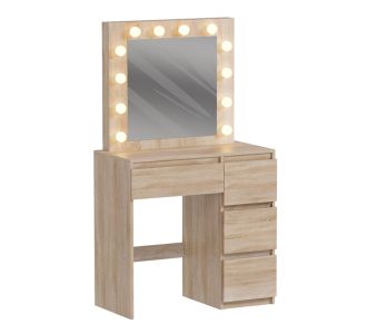 ΤΟΥΑΛΕΤΑ ΜΕ ΦΩΤΙΣΜΟ LED & ΣΥΡΤΑΡΙΑ KEITLIN HM2499.01 ΜΕΛΑΜΙΝΗ ΣΕ SONAMA 80x40x140Υεκ |  Συρταριέρες -Κονσόλες στο espiti