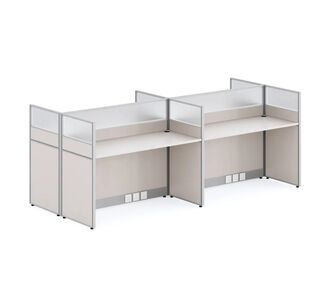 ΣΤΑΘΜΟΣ ΕΡΓΑΣΙΑΣ 4 ΘΕΣΕΩΝ ΣΕΙΡΑ NEWLINE HM18288 ΜΕΛΑΜΙΝΗ ΚΡΕΜ 249x123x110Υεκ |  Γραφεία στο espiti