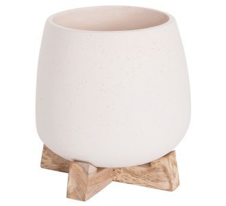 ΓΛΑΣΤΡΑ ΕΣ.ΧΩΡΟΥ FRELLO HM4674.02S ΛΕΥΚΟ FIBER CEMENT--TEAK ΒΑΣΗ 14,5x14,5x16Υεκ. |  Λουλούδια στο espiti