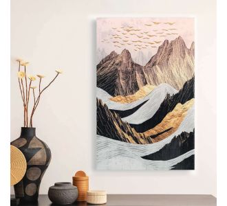 Πίνακας σε καμβά "Abstract Mountain" Megapap ψηφιακής εκτύπωσης 70x100x3εκ. |  Πίνακες στο espiti