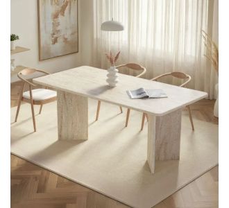 Τραπέζι Linza Megapap χρώμα travertine 180x90x75εκ. |  Τραπέζια στο espiti