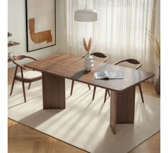 Τραπέζι Linza Megapap χρώμα καρυδί 180x90x75εκ. |  Τραπέζια στο espiti