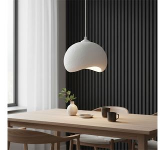 Φωτιστικό οροφής Yontu Megapap E27 fiberglass μονόφωτο χρώμα λευκό 34x29x120εκ. |  Οροφής στο espiti