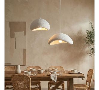 Φωτιστικό οροφής Luna Megapap E27 fiberglass δίφωτο χρώμα λευκό Ø70x115εκ. |  Οροφής στο espiti