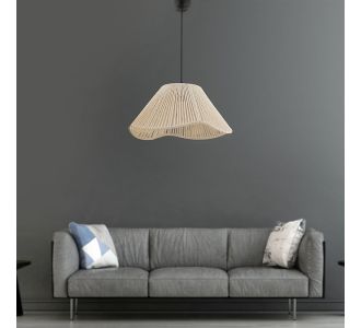 Φωτιστικό οροφής Sukne Megapap E27 γιούτα μονόφωτο χρώμα εκρού Ø35x60εκ. |  Οροφής στο espiti