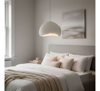 Φωτιστικό οροφής Nua Megapap E27 fiberglass μονόφωτο χρώμα λευκό 40x38x120εκ. |  Οροφής στο espiti