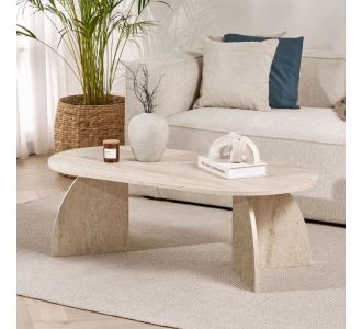 Τραπεζάκι σαλονιού Melina Megapap χρώμα travertine 120x60x40εκ. |  Τραπεζάκια σαλονιού στο espiti
