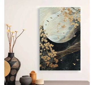 Πίνακας σε καμβά "Golden Moon" Megapap ψηφιακής εκτύπωσης 70x100x3εκ. |  Πίνακες στο espiti