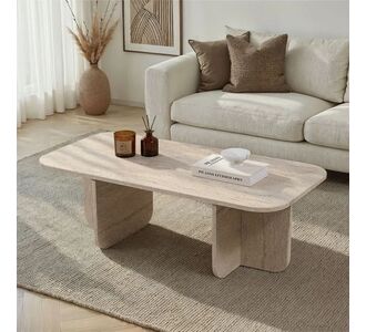 Τραπεζάκι σαλονιού Becaj Megapap χρώμα travertine 120x60x41,4εκ. |  Τραπεζάκια σαλονιού στο espiti