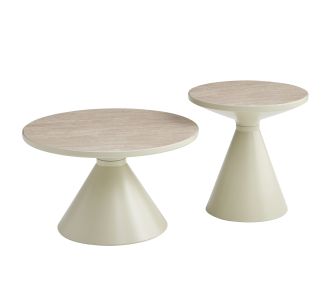 ΣΕΤ 2 ΤΡΑΠΕΖΙA ΣΑΛΟΝΙΟΥ LYNX HM18316.94 Β' ΔΙΑΛΟΓΗΣ-ΜΕΤΑΛΛΟ & SINTERED STONE TOP |  Τραπέζια στο espiti