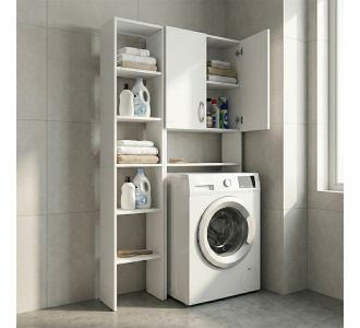 Έπιπλο πλυντηρίου Make Megapap χρώμα λευκό 96x20x180εκ. |  Σετ Μπάνιου στο espiti