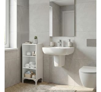 Βιβλιοθήκη - Ραφιέρα Clare Megapap χρώμα λευκό 30x20x88εκ. |  Ντουλάπια στο espiti