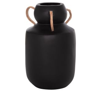 ΔΙΑΚΟΣΜΗΤΙΚΟ ΒΑΖΟ MIBO HM4688.01M ΤΕΡΑΚΟΤΑ ΜΑΥΡH--ΧΕΡΟΥΛΙΑ ΦΥΣΙΚΟ RATTAN Φ16,5x26Υεκ |  Επιπλα στο espiti