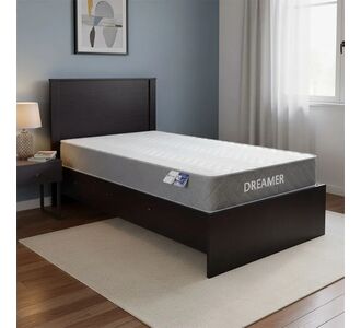 Κρεβάτι με στρώμα Athos-Dreamer pakoworld wenge 90x190εκ |  Κρεβάτια στο espiti