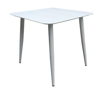 Τραπέζι Vista pakoworld αλουμίνιο σε λευκή απόχρωση 80x80x72εκ |  Τραπέζια κήπου στο espiti