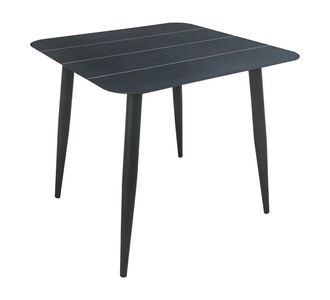 Τραπέζι Vista pakoworld αλουμίνιο σε μαύρη απόχρωση 80x80x72εκ |  Τραπέζια κήπου στο espiti