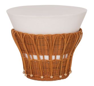 ΤΡΑΠΕΖΙ ΒΟΗΘΗΤΙΚΟ PERRAL HM18164.02S FIBER CEMENT ΛΕΥΚΟ-ΦΥΣΙΚΟ RATTAN--Φ42x36Υεκ |  Τραπέζια στο espiti