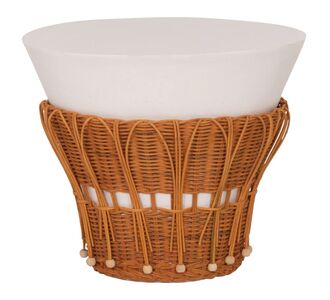 ΤΡΑΠΕΖΙ ΒΟΗΘΗΤΙΚΟ PERRAL HM18164.02S FIBER CEMENT ΛΕΥΚΟ-ΦΥΣΙΚΟ RATTAN--Φ42x36Υεκ |  Τραπέζια στο espiti
