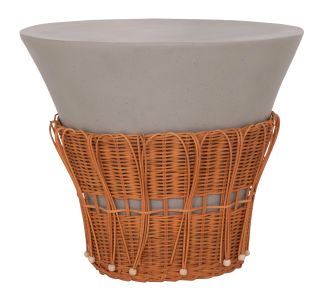 ΤΡΑΠΕΖΙ ΣΑΛΟΝΙΟΥ PERRAL HM18164.03L FIBER CEMENT ΓΚΡΙ-ΦΥΣΙΚΟ RATTAN--Φ55x45Υεκ |  Τραπέζια στο espiti