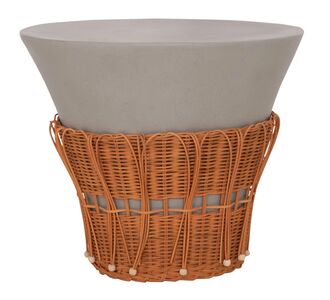 ΤΡΑΠΕΖΙ ΣΑΛΟΝΙΟΥ PERRAL HM18164.03L FIBER CEMENT ΓΚΡΙ-ΦΥΣΙΚΟ RATTAN--Φ55x45Υεκ |  Τραπέζια στο espiti