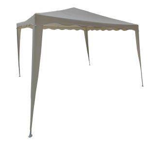 Κιόσκι Gazebo pakoworld μεταλλικός σκελετός - ύφασμα μπεζ 3x3m |  Ομπρέλες κήπου στο espiti