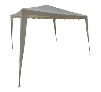 Κιόσκι Gazebo pakoworld μεταλλικός σκελετός - ύφασμα μπεζ 3x3m |  Ομπρέλες κήπου στο espiti