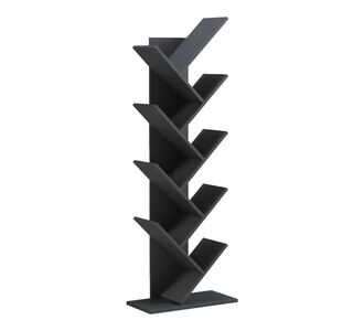 Βιβλιοθήκη Fyllo pakoworld ανθρακί 50x25x141.5εκ |  Βιβλιοθήκες στο espiti