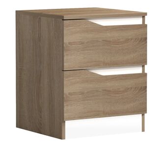 Κομοδίνο Verena pakoworld sonoma-λευκό 40x40x50εκ |  Κομοδίνα στο espiti