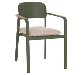 ΠΟΛΥΘΡΟΝΑ ΤΡΑΠΕΖΑΡΙΑΣ ELARA HM6414.06 ΠΡΑΣΙΝΟ ΑΛΟΥΜΙΝΙΟ-ΜΠΕΖ OLEFIN--TEAK 56x62x78Υεκ |  Πολυθρόνες κήπου στο espiti