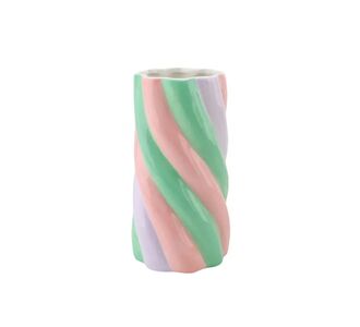 Beauty Home Βάζο “Marshmellow” – Ροζ/Μέντα/Λιλά 10,5×10,5x20cm       |  Βάζα στο espiti